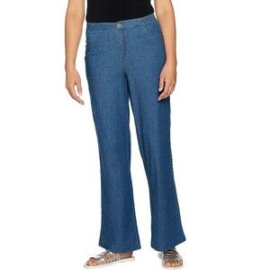 d&co. Pants Size 20W Blue Wide Leg Lightweight Chambray NWT